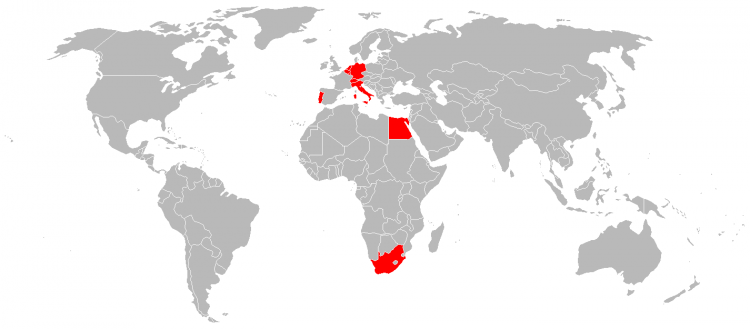 Travelled countries (Le petit requin)