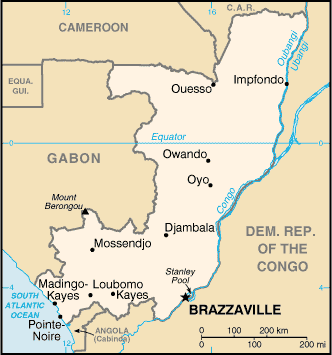 Congo Republic of The Map