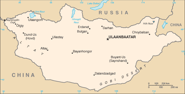 Mongolia Map