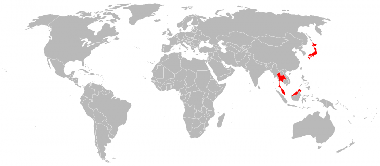 Asia countries visited